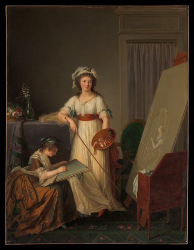 Atelier of an Artist or Atelier of a Painter by Marie Victoire Lemoine